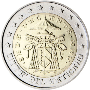 2 euros du Vatican : siège vacant