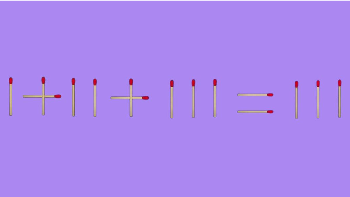 Test QI : êtes-vous capable de résoudre ce casse-tête de 1 coup d’allumette en moins de 20 secondes ?