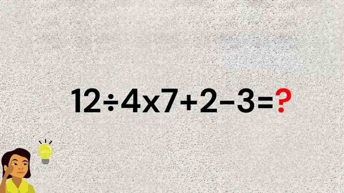 Casse-tête mathématique : êtes-vous capable de résoudre 12÷4x7+2-3 sans calculatrice ?