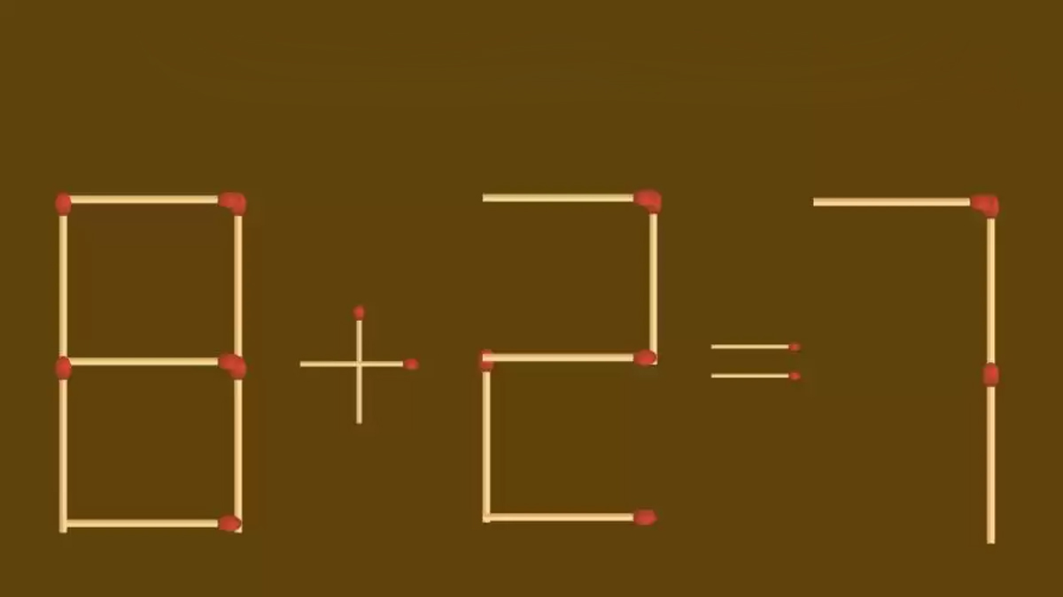 Défi du QI : corrigez l'équation 8+2=7 en retirant 2 allumettes, saurez-vous trouver la solution ?