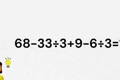 Êtes-vous un as en mathématiques ? Si oui, trouvez la solution à ce casse-tête 68-33÷3+9-6÷3= ?