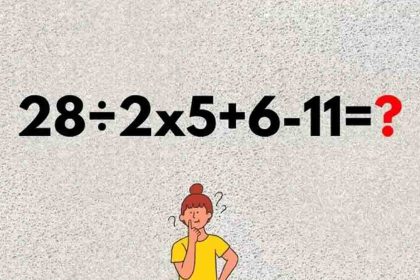 Résoudre cette énigme mathématique pour les génies 28÷2x5+6-11