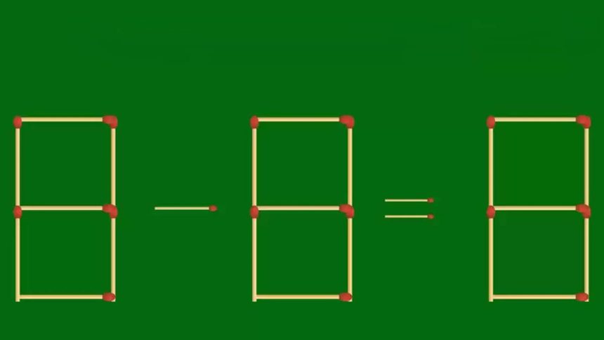 Testez vos compétences avec ce jeu d'allumettes : corrigez cette équation 8-8 = 8 en retirant 1 seule correspondance