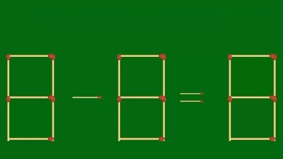 Testez vos compétences avec ce jeu d'allumettes : corrigez cette équation 8-8 = 8 en retirant 1 seule correspondance