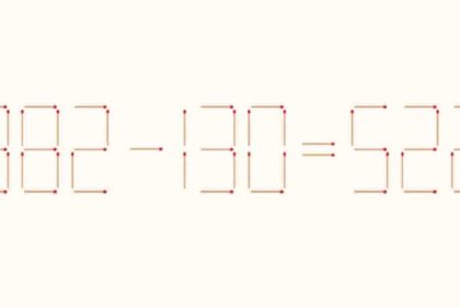 Défi d'allumettes : Saurez-vous résoudre cette équation 382 - 130 = 522 en deux mouvements ?