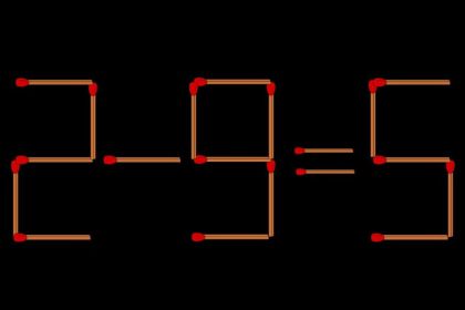 Puzzle d'allumettes : corrigez l'expression 2-9 = 5 en déplaçant 1 seul bâton