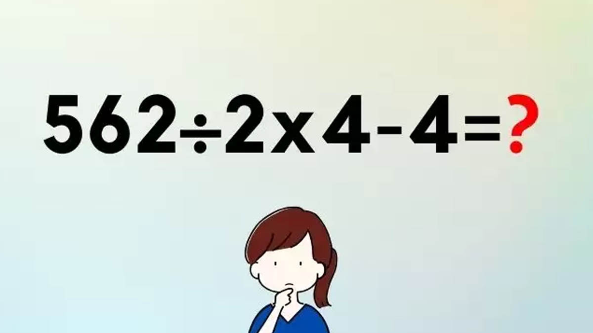 Saurez-vous résoudre cette équation mathématique 562÷2x4-4 ? Testez-vous sur cette énigme qui divise la toile