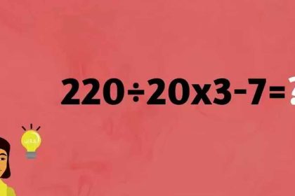 Test de QI : Êtes-vous capable de résoudre cette énigme mathématique ? (220÷20x3-7)