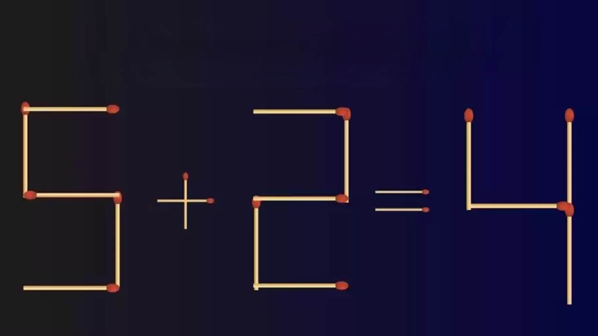 Test de QI : résolvez ce puzzle d'allumettes 5 + 2 = 4 en 9 secondes !