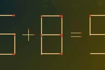 Testez vos compétences avec ce casse-tête dallumette: Corrigez 5 + 8 = 9 en déplaçant quun seul bâton