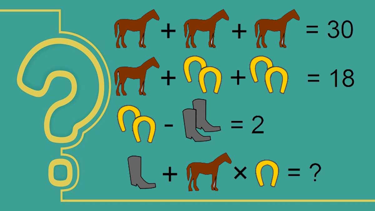 Énigme du cheval, du fer à cheval et des bottes : Un défi viral qui met vos neurones à l'épreuve, pouvez-vous la résoudre ?