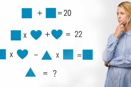 Casse-tête mathématique : Tous les symboles ont une valeur, trouvez-les et résoudre l’équation en 15 secondes