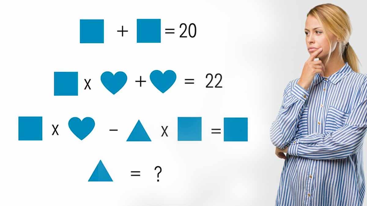 Casse-tête mathématique : Tous les symboles ont une valeur, trouvez-les et résoudre l’équation en 15 secondes