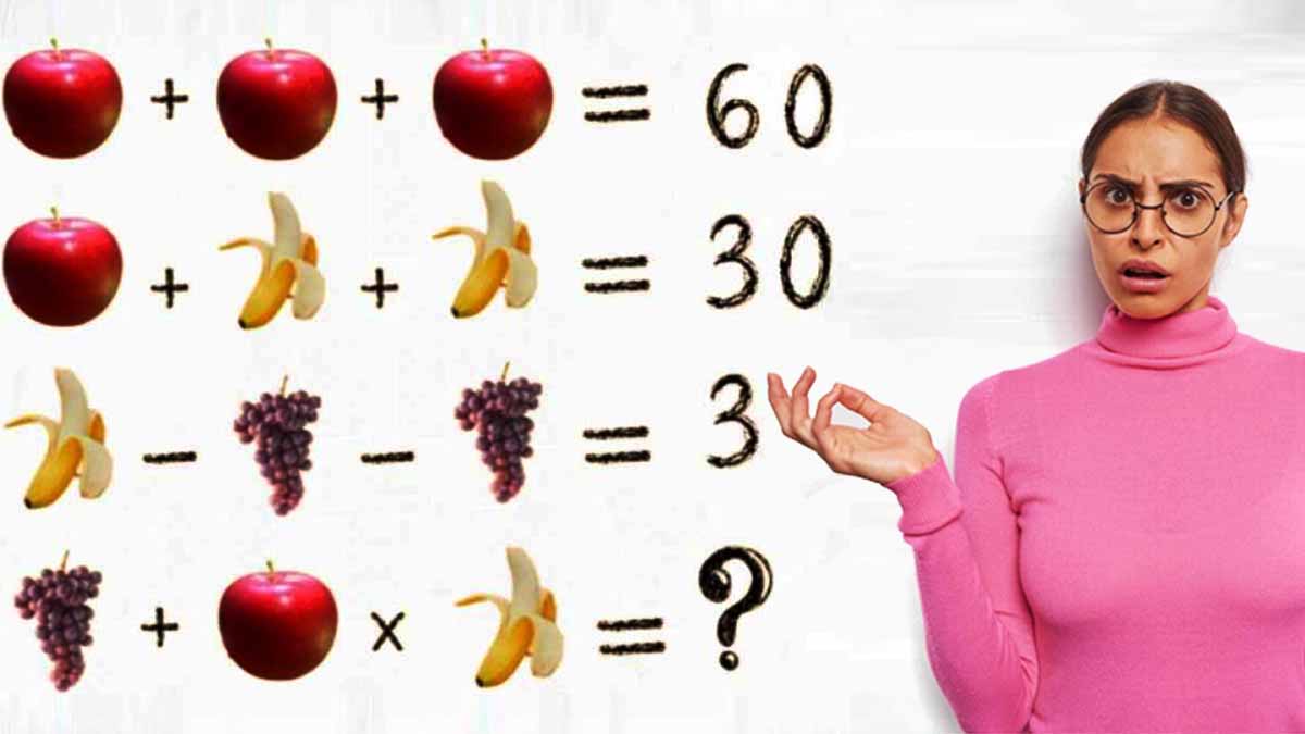 Test QI : trouvez la solution à l’énigme des fruits en moins de 10 secondes