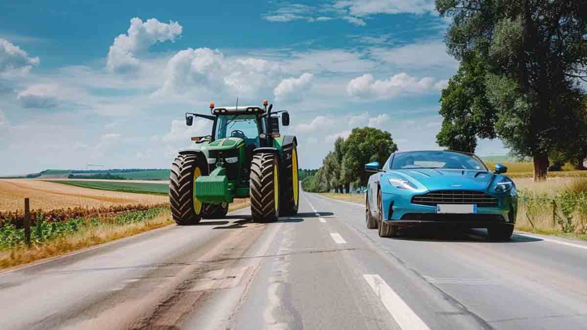 Dépasser un tracteur sur une ligne blanche : autorisé ou pas ?