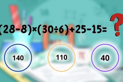 Énigme mathématique : Parviendrez-vous à choisir le résultat correct entre 40, 110 et 140 en moins de 9 secondes ?