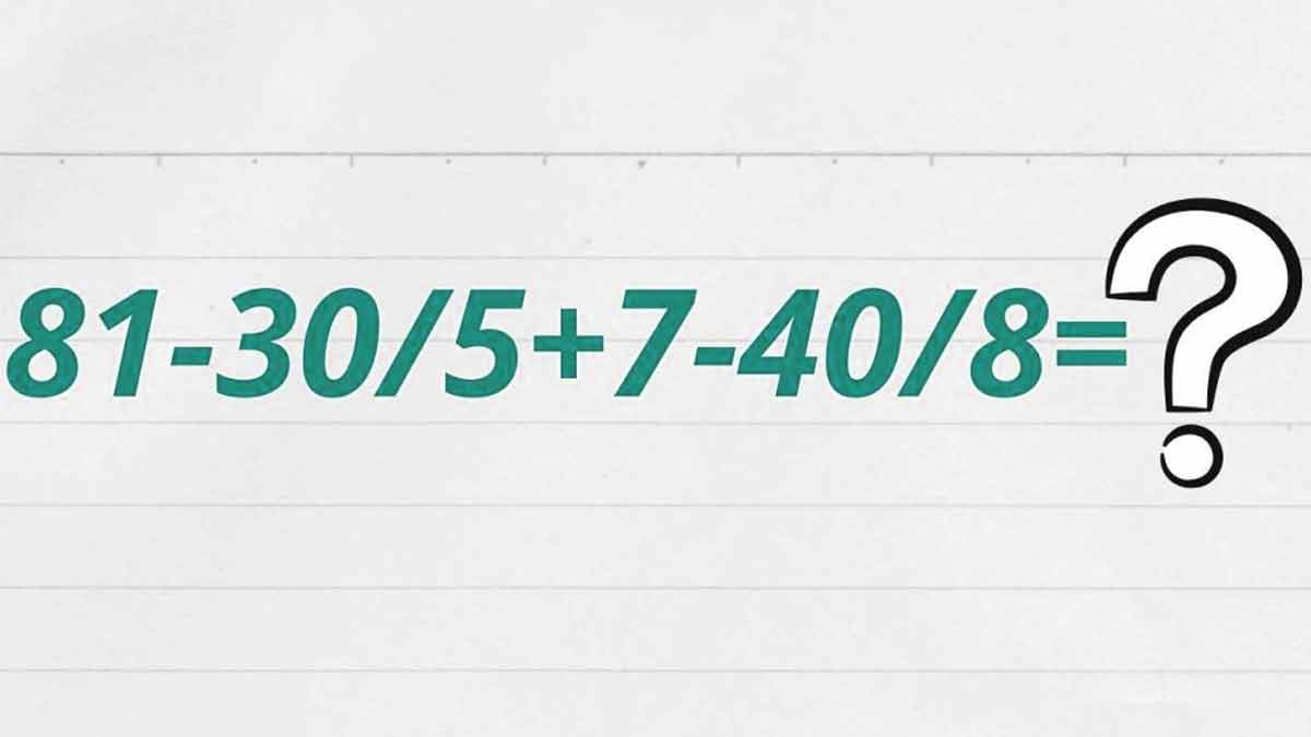 Serez-vous capables de résoudre ce test mathématique en tête, en moins de 11 secondes seulement ?